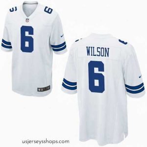 Alluring Nike Dallas Cowboys Wilson 6 White Thanksgivens Vapor Limited NFL Jersey