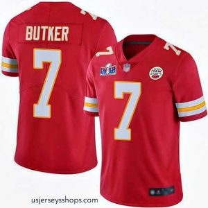 Stunning Nike Kansas City Chiefs 7 Harrison Butker Red Team Color Bound Stitched NFL Vapor Untouchable Limited 2024 Super Bowl LVIII Jersey