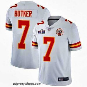 Enchanting Nike Kansas City Chiefs 7 Harrison Butker White Bound Stitched NFL Vapor Untouchable Limited 2024 Super Bowl LVIII Jersey