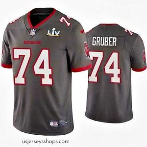 Breathtaking Paul Gruber Buccaneers Pewter Super Bowl Lv Vapor Limited Jersey