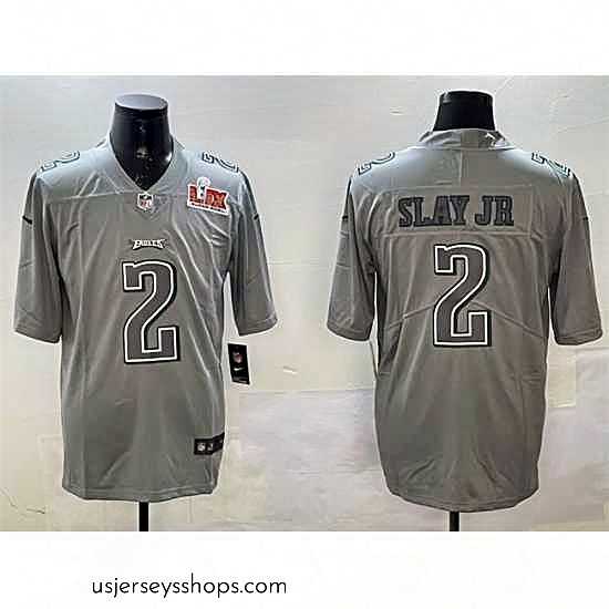Enchanting Philadelphia Eagles 2 Darius Slay Jr Grey 2025 Super Bowl LIX Patch Atmosphere Fashion Vapor Untouchable Limited Stitched Football Jersey