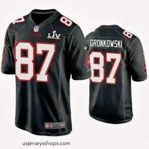 Alluring Rob Gronkowski Buccaneers Black Super Bowl Lv Game Fashion Jersey