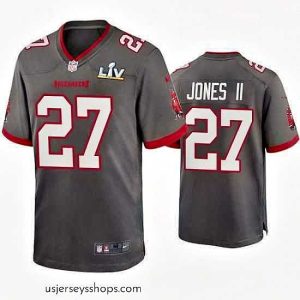 Stunning Ronald Jones Ii Buccaneers Pewter Super Bowl Lv Game Jersey
