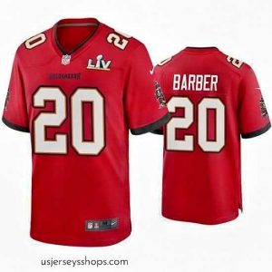Stellar Ronde Barber Buccaneers Red Super Bowl Lv Game Jersey
