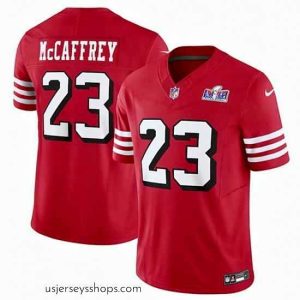 Enchanting San Francisco 49ers 23 Christian McCaffrey New Red 2023 F.U.S.E  Vapor Untouchable Limited Stitched Football 2024 Super Bowl LVIII Jersey