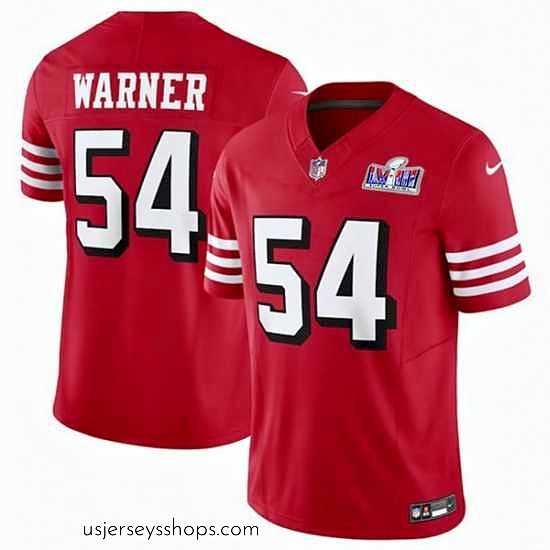 Captivating San Francisco 49ers 54 Fred Warner New Red 2023 F.U.S.E Vapor Untouchable Limited Stitched Football 2024 Super Bowl LVIII Jersey