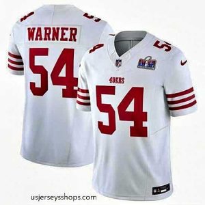 Stunning San Francisco 49ers 54 Fred Warner White 2023 F.U.S.E  Vapor Untouchable Limited Stitched Football 2024 Super Bowl LVIII Jersey