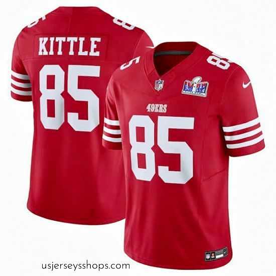 Enchanting San Francisco 49ers 85 George Kittle Red 2023 F.U.S.E Vapor Untouchable Limited Stitched Football 2024 Super Bowl LVIII Jersey