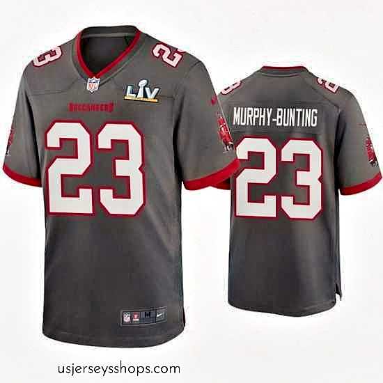 Breathtaking Sean Murphy Bunting Buccaneers Pewter Super Bowl Lv Game Jersey