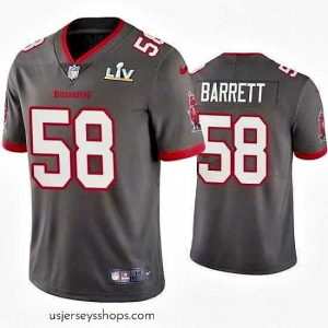 Stunning Shaquil Barrett Buccaneers Pewter Super Bowl Lv Vapor Limited Jersey