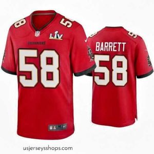 Glamorous Shaquil Barrett Buccaneers Red Super Bowl Lv Game Jersey