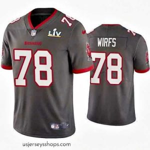 Glamorous Tristan Wirfs Buccaneers Pewter Super Bowl Lv Vapor Limited Jersey