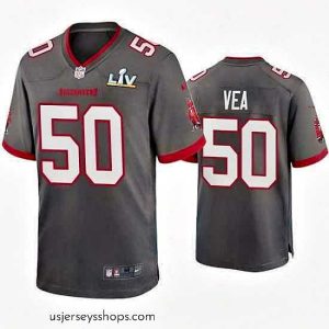 Stunning Vita Vea Buccaneers Pewter Super Bowl Lv Game Jersey
