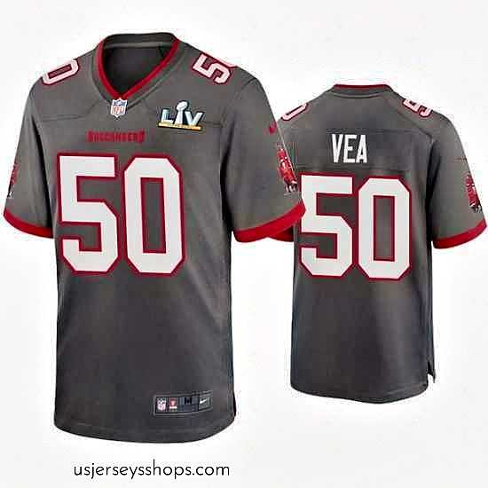 Stunning Vita Vea Buccaneers Pewter Super Bowl Lv Game Jersey