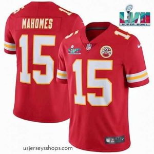 Glamorous Toddler Kansas City Chiefs 15 Patrick Mahomes Red Super Bowl LVII Patch Vapor Untouchable Limited Stitched Jersey