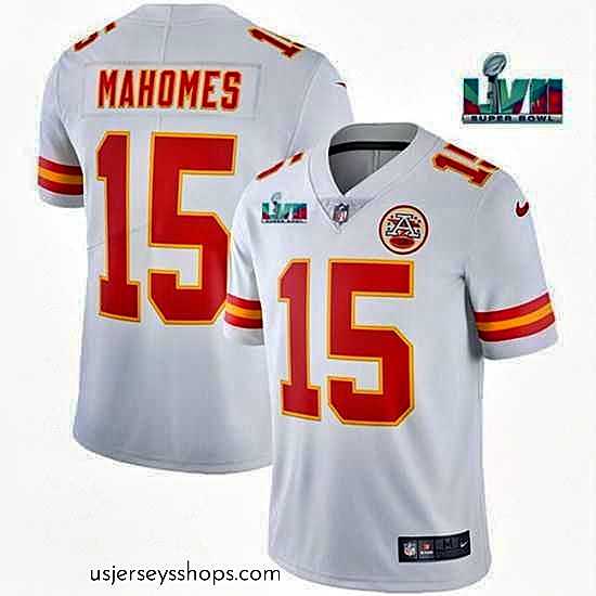 Enchanting Toddler Kansas City Chiefs 15 Patrick Mahomes White Super Bowl LVII Patch Vapor Untouchable Limited Stitched Jersey