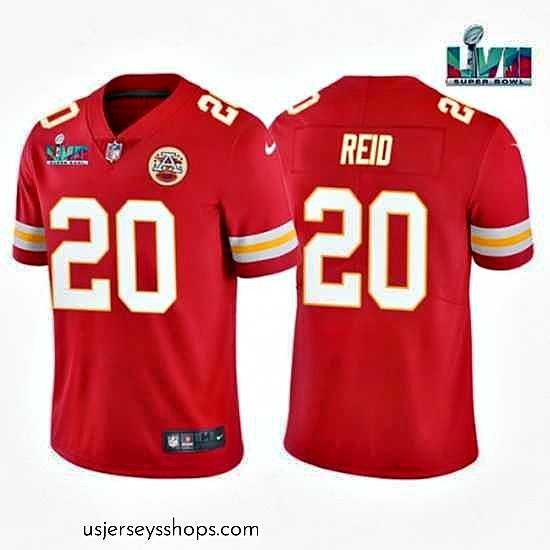 Breathtaking Toddler Kansas City Chiefs 20 Justin Reid Red Super Bowl LVII Patch Vapor Untouchable Limited Stitched Jersey