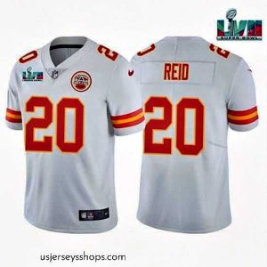 Glamorous Toddler Kansas City Chiefs 20 Justin Reid White Super Bowl LVII Patch Vapor Untouchable Limited Stitched Jersey