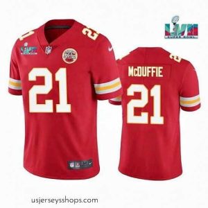 Enchanting Toddler Kansas City Chiefs 21 Trent McDuffie Red Super Bowl LVII Patch Vapor Untouchable Limited Stitched Jersey