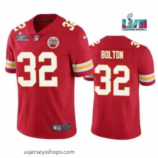 Stellar Toddler Kansas City Chiefs 32 Nick Bolton Red Super Bowl LVII Patch Vapor Untouchable Limited Stitched Jersey