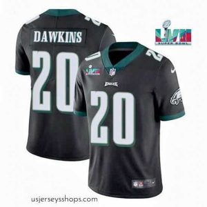 Magnificent Toddler Philadelphia Eagles 20 Brian Dawkins Black Super Bowl LVII Patch Vapor Untouchable Limited Stitched Jersey