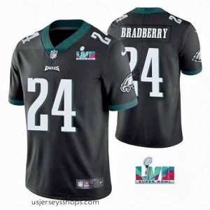 Stunning Toddler Philadelphia Eagles 24 James Bradberry Black Super Bowl LVII Vapor Untouchable Limited Stitched Jersey