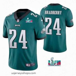 Enchanting Toddler Philadelphia Eagles 24 James Bradberry Green Super Bowl LVII Vapor Untouchable Limited Stitched Jersey