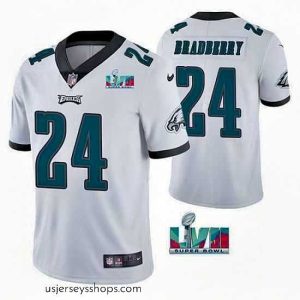 Stunning Toddler Philadelphia Eagles 24 James Bradberry White Super Bowl LVII Vapor Untouchable Limited Stitched Jersey