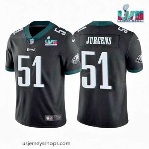 Enchanting Toddler Philadelphia Eagles 51 Cam Jurgens Black Super Bowl LVII Vapor Untouchable Limited Stitched Jersey