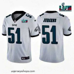 Sensational Toddler Philadelphia Eagles 51 Cam Jurgens White Super Bowl LVII Vapor Untouchable Limited Stitched Jersey