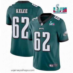 Stunning Toddler Philadelphia Eagles 62 Jason Kelce Green Super Bowl LVII Patch Vapor Untouchable Limited Stitched Jersey