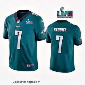 Enchanting Toddler Philadelphia Eagles 7 Haason Reddick Green Super Bowl LVII Patch Vapor Untouchable Limited Stitched Jersey