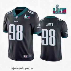 Stellar Toddler Philadelphia Eagles 98 Robert Quinn Black Super Bowl LVII Vapor Untouchable Limited Stitched Jersey