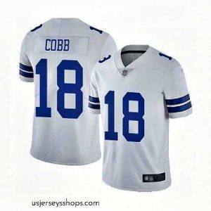 Exquisite Mens Dallas Cowboys 18 Randall Cobb White Vapor Untouchable Limited Player Football Jersey