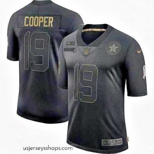 Exquisite Men's Dallas Cowboys #19 Amari Cooper Black 2020 Salute To Service Limited Jersey