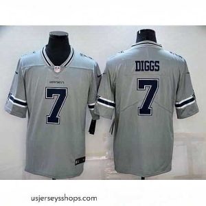Exquisite Men's Dallas Cowboys #7 Trevon Diggs Gray Limited Player Jersey