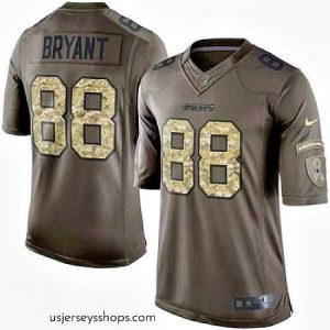 Glamorous Mens Dallas Cowboys 88 Dez Bryant Nike Green Salute To Service Limited Jersey