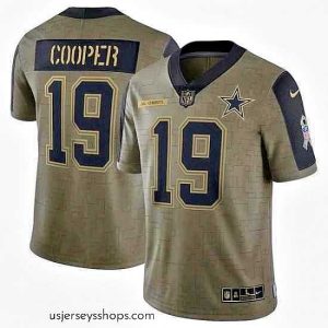 Captivating Men's Dallas Cowboys Amari Cooper Nike Olive 2021 Salute To Service Limited Player Jersey