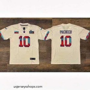 Sensational Men's Kansas City Chiefs #10 Isiah Pacheco White Super Bowl LVII Patch Vapor Untouchable Limited Stitched Jersey