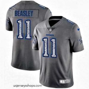 Captivating Mens Nike Dallas Cowboys 11 Cole Beasley Gray Static Vapor Untouchable Limited NFL Jersey