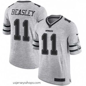 Captivating Mens Nike Dallas Cowboys 11 Cole Beasley Limited Gray Gridiron II NFL Jersey