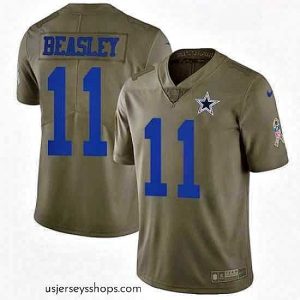 Glamorous Mens Nike Dallas Cowboys 11 Cole Beasley Limited Olive 2017 Salute to Service NFL Jersey