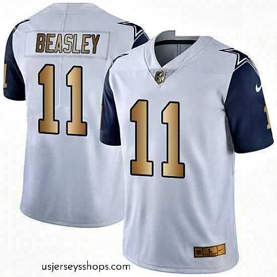Alluring Mens Nike Dallas Cowboys 11 Cole Beasley Limited WhiteGold Rush NFL Jersey