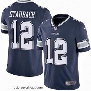 Sensational Mens Nike Dallas Cowboys 12 Roger Staubach Navy Blue Team Color Vapor Untouchable Limited Player NFL Jersey