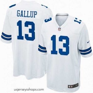 Magnificent Mens Nike Dallas Cowboys 13 Michael Gallup Game White NFL Jersey