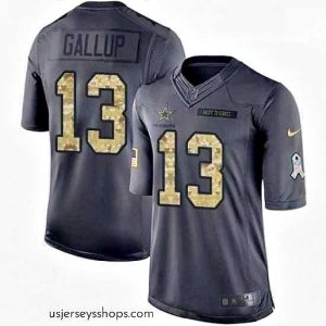 Stunning Mens Nike Dallas Cowboys 13 Michael Gallup Limited Black 2016 Salute to Service NFL Jersey