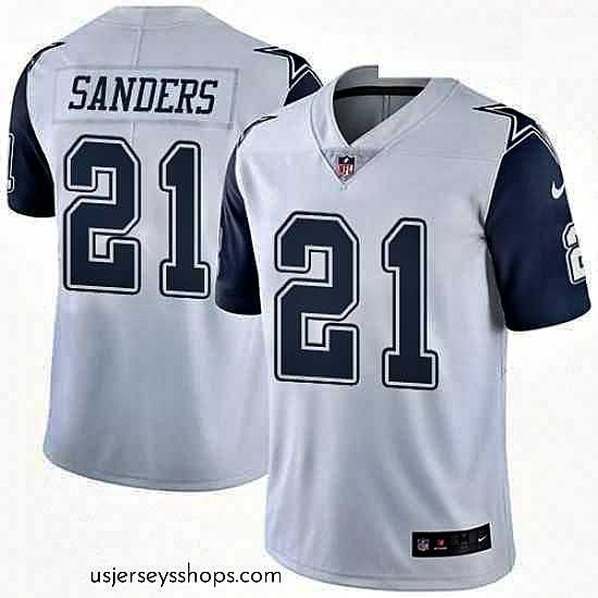 Exquisite Mens Nike Dallas Cowboys 21 Deion Sanders Limited White Rush Vapor Untouchable NFL Jersey