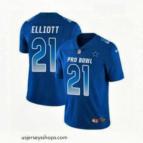 Enchanting Mens Nike Dallas Cowboys 21 Ezekiel Elliott Limited Royal Blue NFC 2019 Pro Bowl NFL Jersey