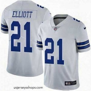 Glamorous Mens Nike Dallas Cowboys 21 Ezekiel Elliott White Vapor Untouchable Limited Player NFL Jersey