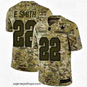 Exquisite Mens Nike Dallas Cowboys 22 Emmitt Smith Limited Camo 2018 Salute to Service NFL Jersey